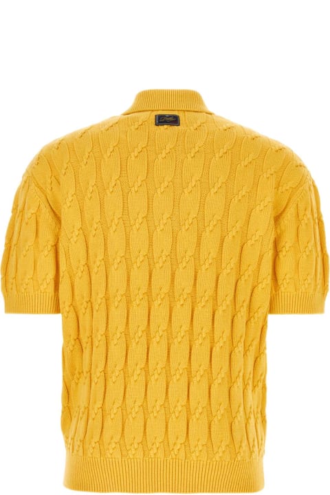 メンズ Drôle de Monsieurのトップス Drôle de Monsieur Yellow Cotton Blend Polo Shirt
