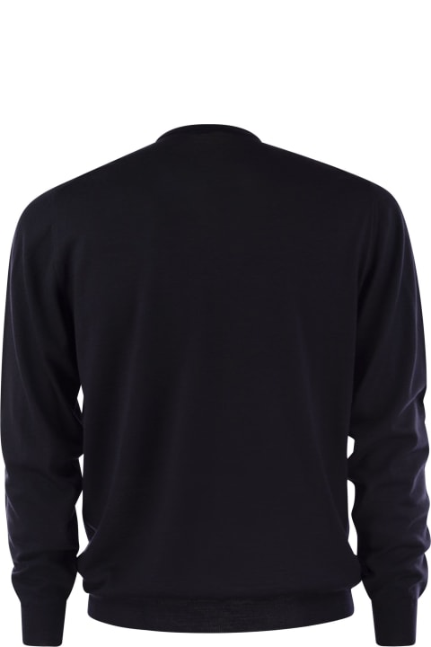 Fedeli Fleeces & Tracksuits for Men Fedeli Crew-neck Sweater In Virgin Wool