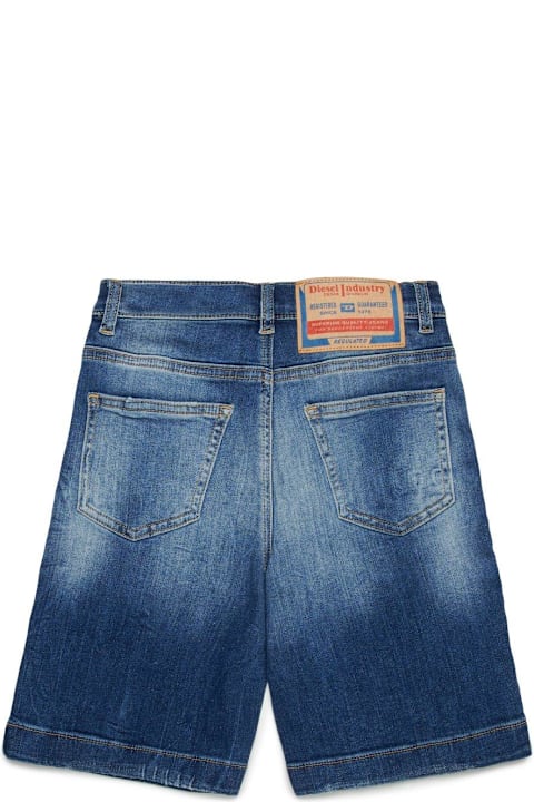 Diesel Bottoms for Boys Diesel Distressed Denim Shorts