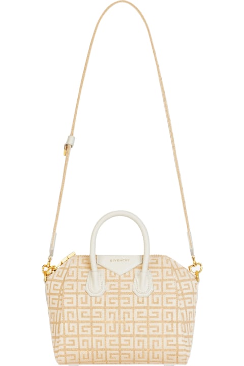 Givenchy Luggage for Women Givenchy Antigona Mini Bag In Ivory 4g Jute