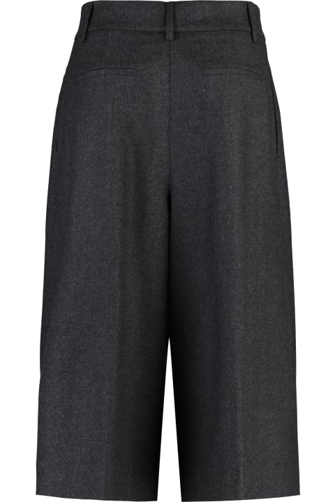 Parosh Pants & Shorts for Women Parosh Wool Cropped Trousers