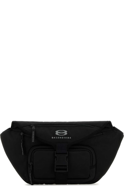 Balenciaga حقائب ظهر لـ السيدات Balenciaga Black Fabric Large Unity Belt Bag