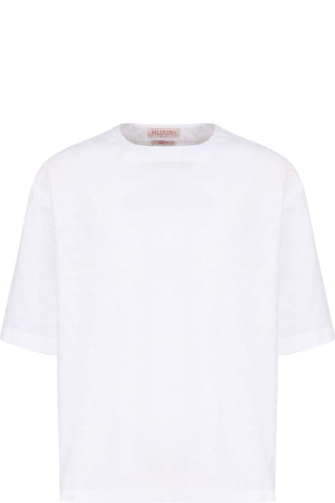 Topwear for Men Valentino Valentino Toile Iconographe Crewneck Short-sleeved T-shirt