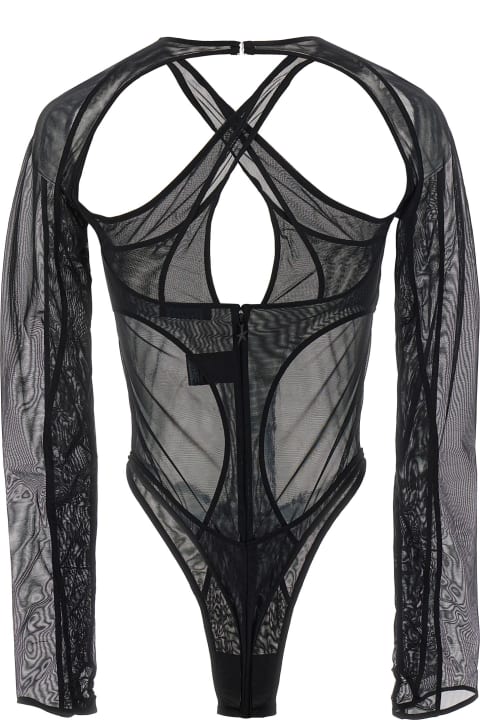 Underwear & Nightwear for Women Mugler 'criss-crossed Multi-layer' Bodysuit