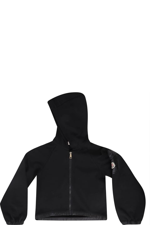 Moncler Sweaters & Sweatshirts for Girls Moncler Logo Sleeve Zip Hoodie