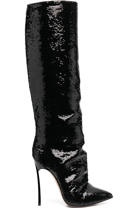 Casadei Leather Heel Boots