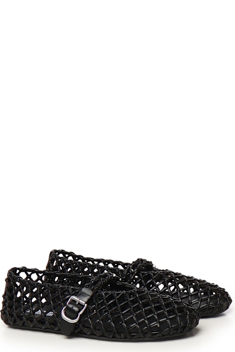 Alaia for Women Alaia Flat Ballerinas In Interwoven Lamb Leather