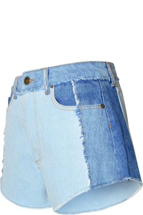 Chiara Ferragni Pants & Shorts for Women Chiara Ferragni Blue Cotton Shorts