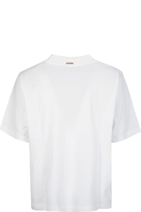 Acne Studios Topwear for Women Acne Studios Crew-neck T-shirt In White Cotton