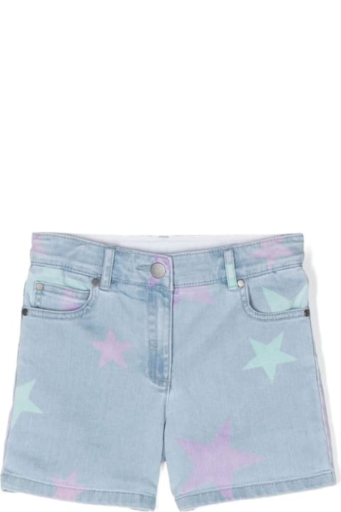 Fashion for Men Stella McCartney Kids Blue Denim Shorts With Star Print