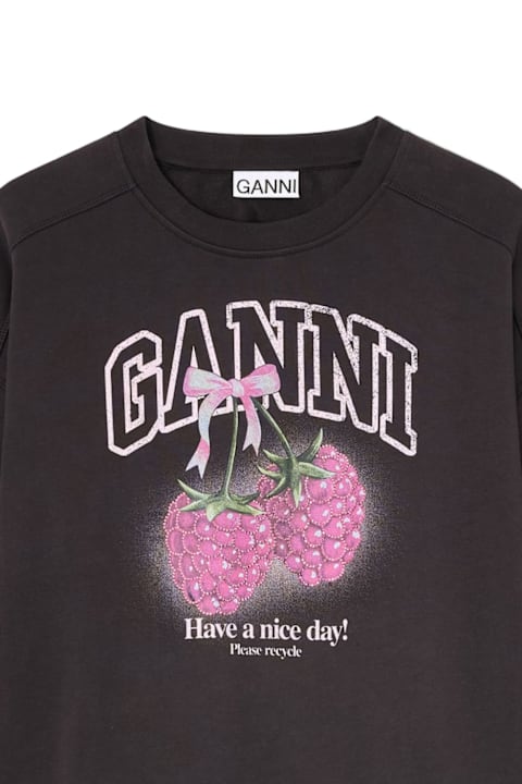 Homeware Ganni Raspberry Cotton Sweatshirt