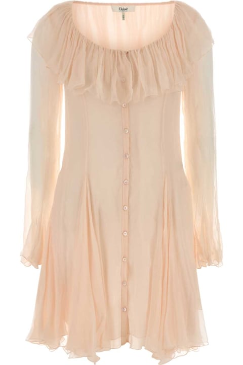 أدوات منزلية Chloé Pastel Pink Silk Mini Dress
