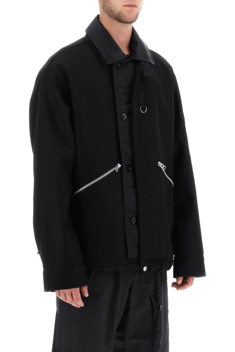 Sacai Coats & Jackets for Men Sacai Melton Wool Blouson Jacket