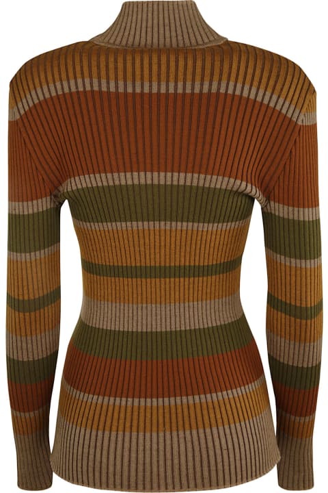 ウィメンズ新着アイテム Alberta Ferretti Stripe Patterned Knit Sweater Alberta Ferretti
