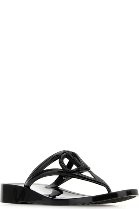 Shoes Sale for Women Valentino Garavani Black Rubber Thing Slippers