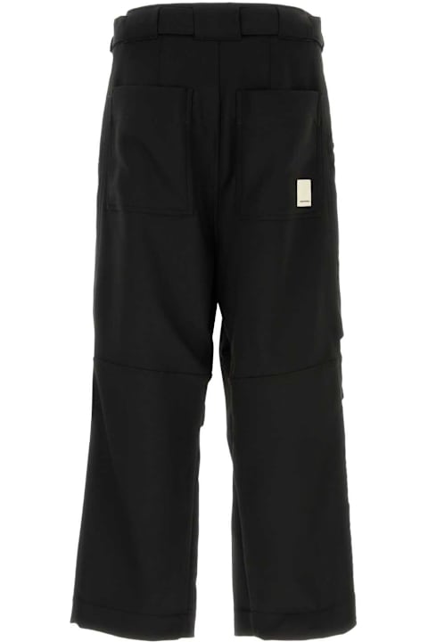 Emporio Armani for Men Emporio Armani Black Stretch Polyester Blend Pant