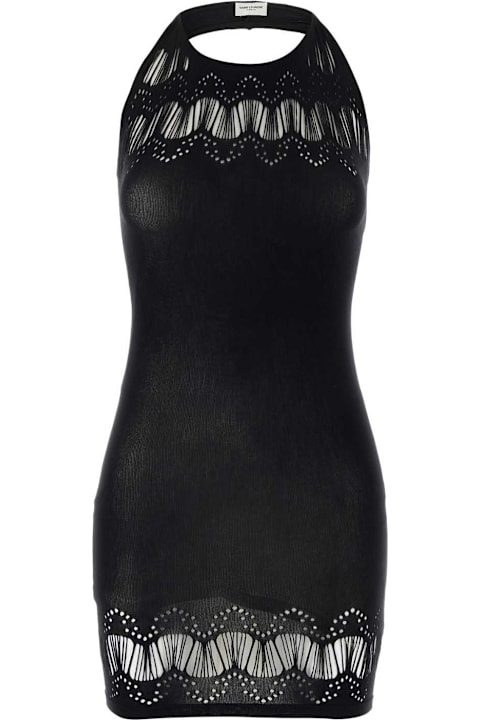 After Dark for Women Saint Laurent Black Stretch Nylon Mini Dress