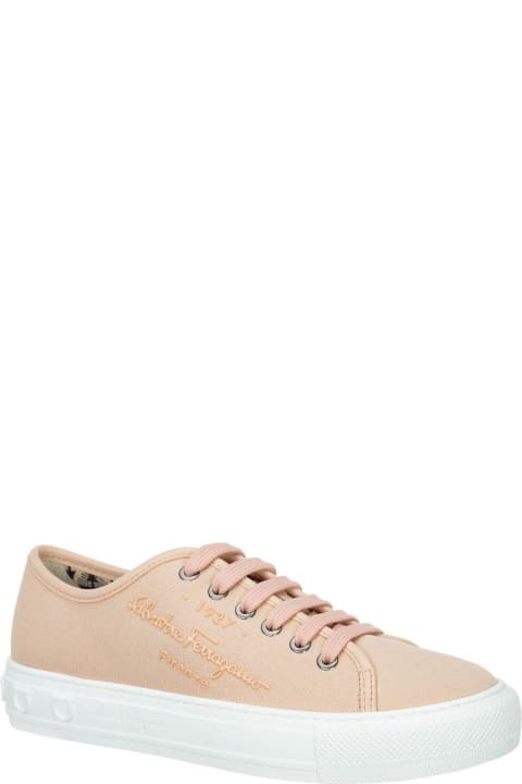 Fashion for Women Ferragamo Logo Embossed Lace-up Sneakers