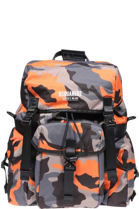 Fashion for Men Dsquared2 Printed Nylon Backpack