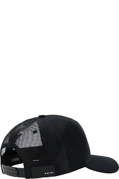 AMIRI Hats for Women AMIRI Black Baseball Cap With Logo Lettering On The Front And Mehs Panels In Cotton Man