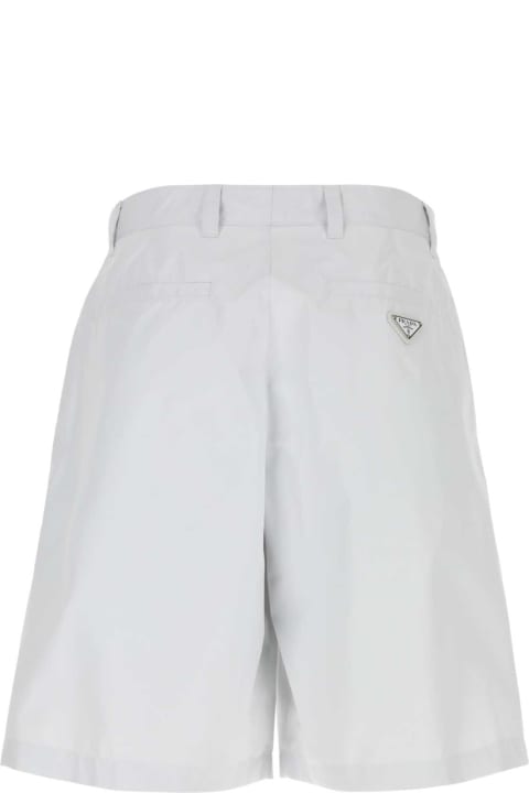 Clothing Sale for Men Prada White Nylon Blend Bermuda Shorts