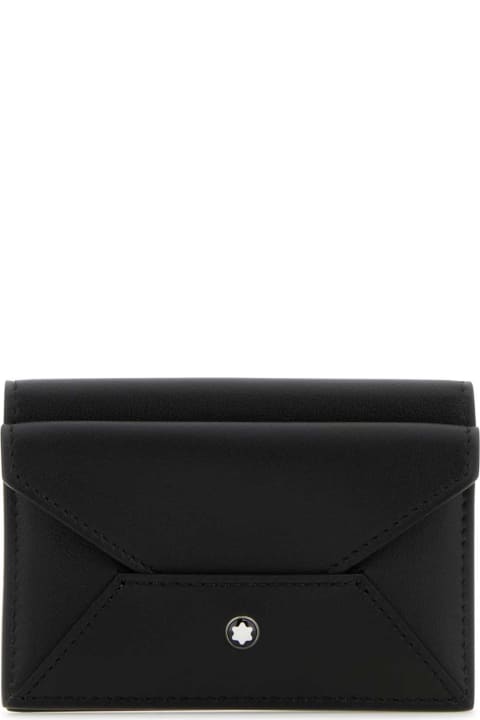 Wallets for Women Montblanc Black Leather Cardholder
