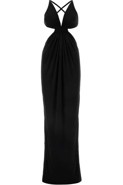 Saint Laurent Clothing for Women Saint Laurent Black Crepe Long Dress