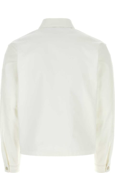 メンズ Pradaのコート＆ジャケット Prada White Denim Jacket
