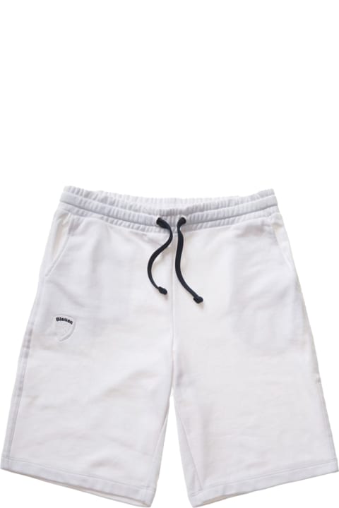 Blauer Pants for Men Blauer Bermuda Shorts In White Fleece