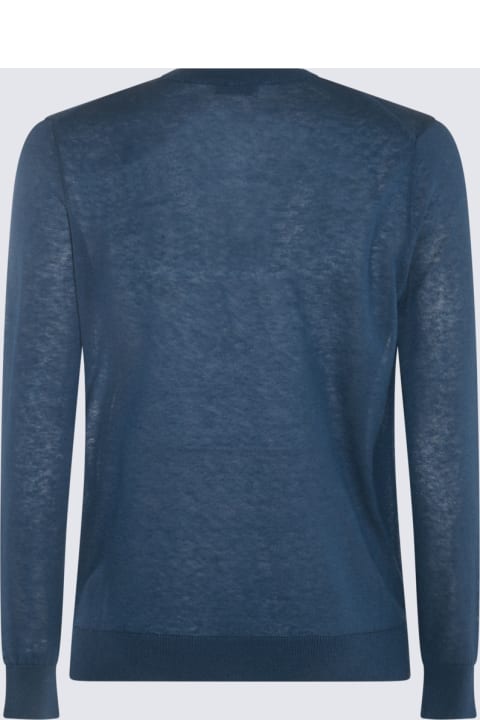 Piacenza Cashmere Fleeces & Tracksuits for Men Piacenza Cashmere Blue Silk Knitwear
