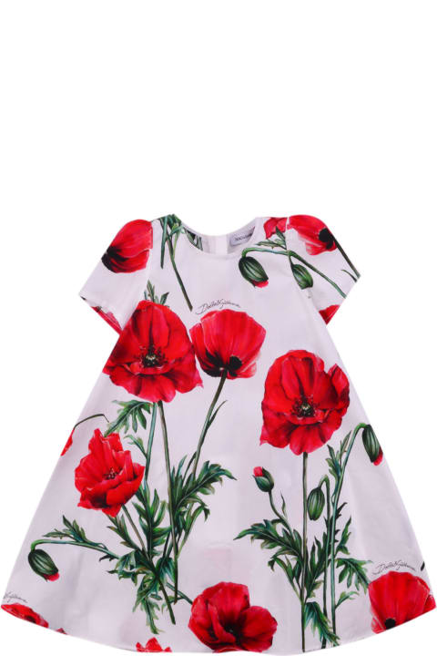 Cotton Dress With Poppy Print