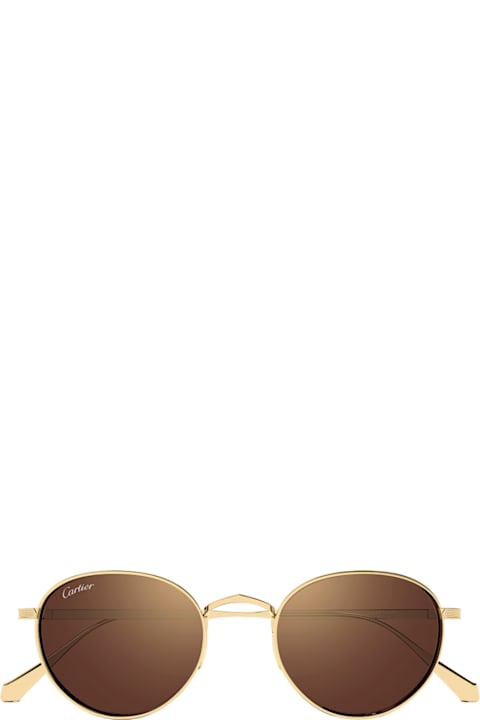 Cartier Eyewear Kids Cartier Eyewear Cartier Ct0626s Signature C De Cartier 007 Gold Brown Sunglasses