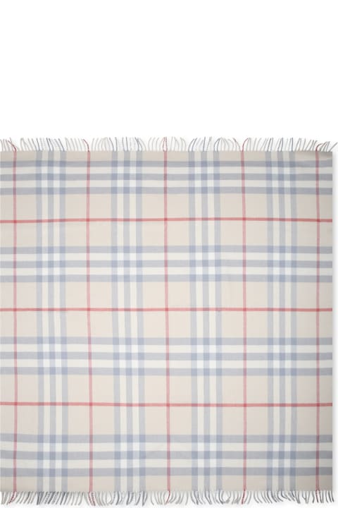 Accessories & Gifts for Baby Girls Burberry Beige Blanket For Babykds With Vintage Check