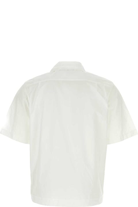 Shirts for Men Stone Island White Poplin Shirt