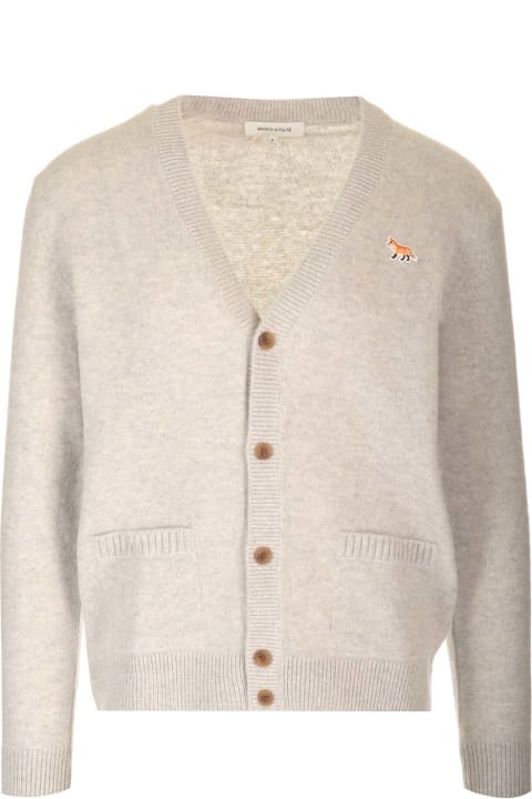 Maison Kitsuné Brushed Mohair Check Cardigan | italist, ALWAYS