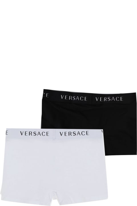 Versace Underwear for Boys Versace Pack Of 2 Cotton Boxer Briefs