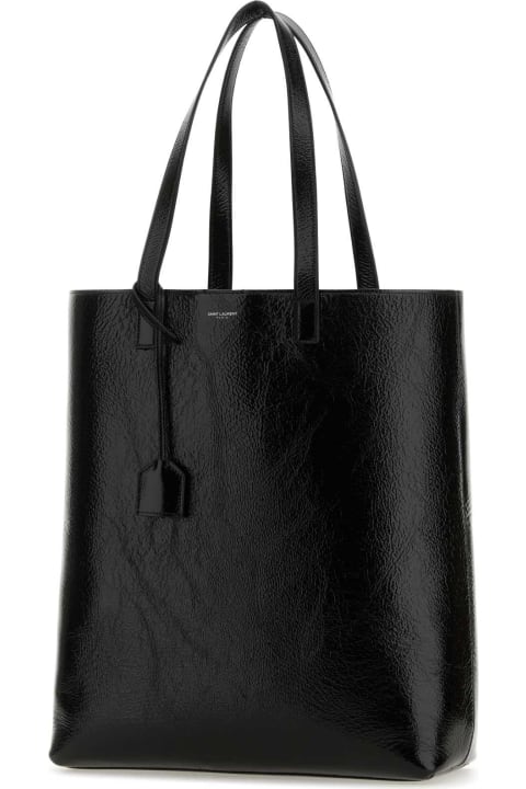 Saint Laurent Bags for Men Saint Laurent Black Leather Bold Shopping Bag