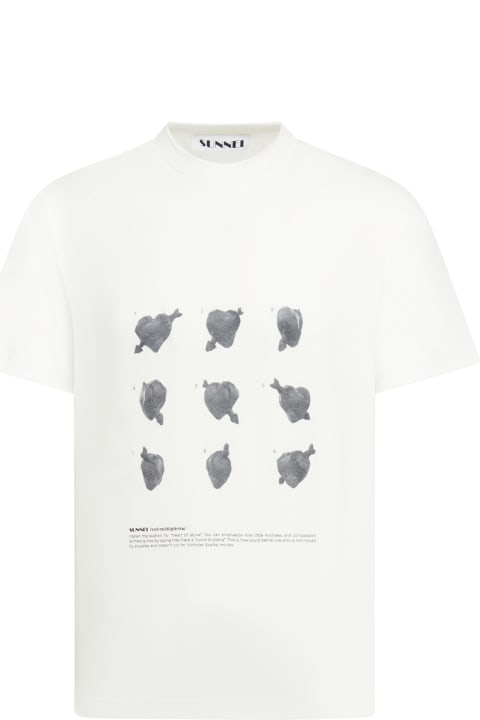 Sunnei Topwear for Men Sunnei Classic T-shirt ``cuori Di Pietra``