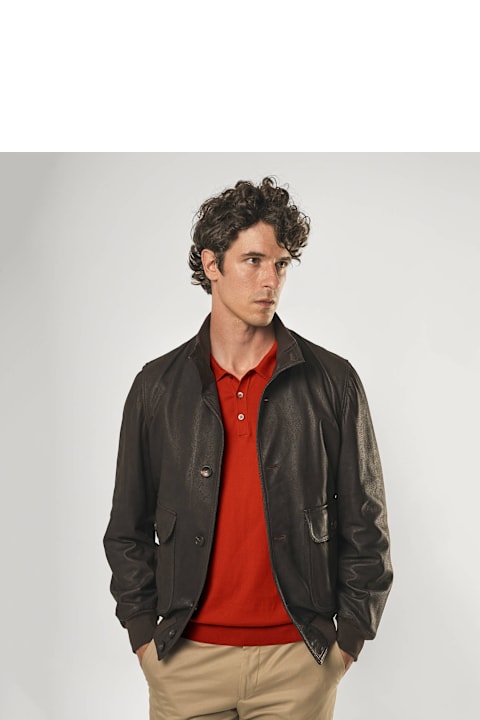 Larusmiani Coats & Jackets for Men Larusmiani Newcastle Jacket Leather Jacket