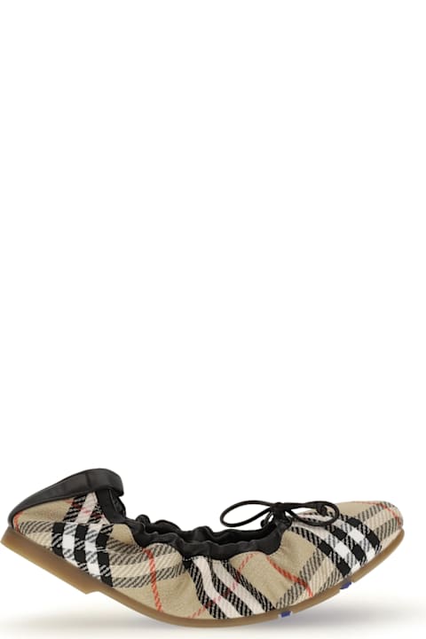 Burberry Fawn Check Ballerinas