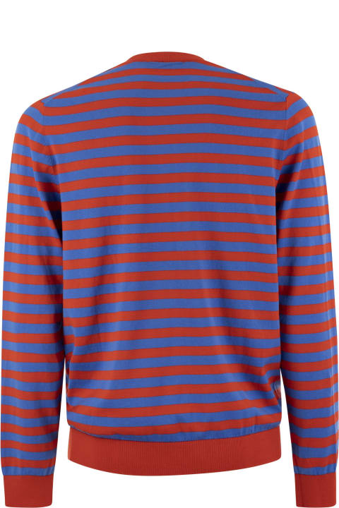 Sweaters for Men Vilebrequin Striped Cotton Crew-neck Jumper