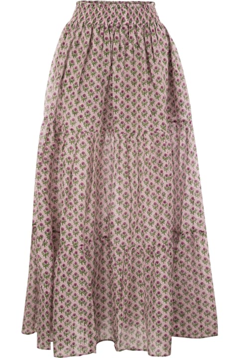 Skirts for Women MC2 Saint Barth Cheyenne - Long Skirt In Cotton And Silk.