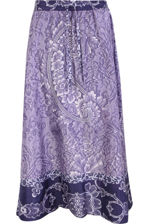 Pierre-Louis Mascia for Women Pierre-Louis Mascia Midi Bresson Purple Skirt