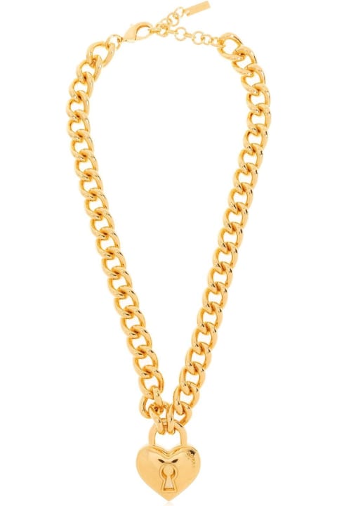 Moschino Necklaces for Women Moschino Heart-pendant Cable-link Chained Necklace
