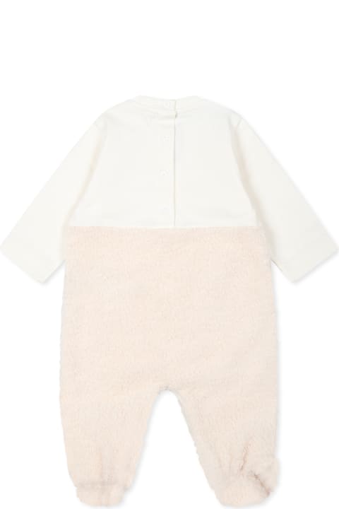 Homeware Balmain Ivory Babygrow Set For Babykids With Logo