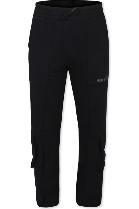 ملابس تحتية لـ بنات Diadora Black Trousers For Girl With Logo