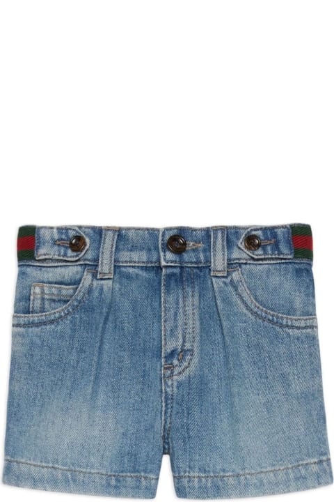 Bottoms for Baby Girls Gucci Gucci Kids Shorts Blue