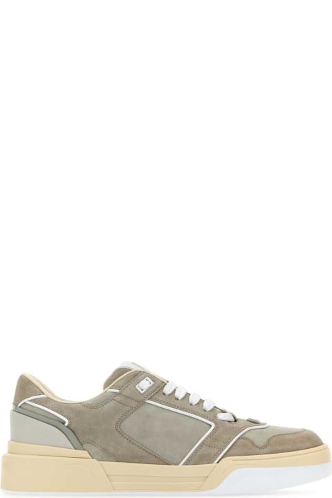 Fashion for Men Dolce & Gabbana Grey Suede New Roma Sneakers