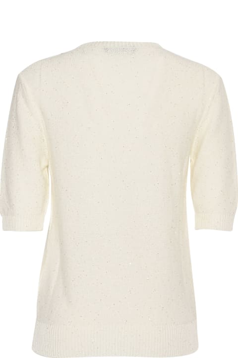 Fabiana Filippi for Men Fabiana Filippi Sequin Short Sleeve Crew Neck Sweater