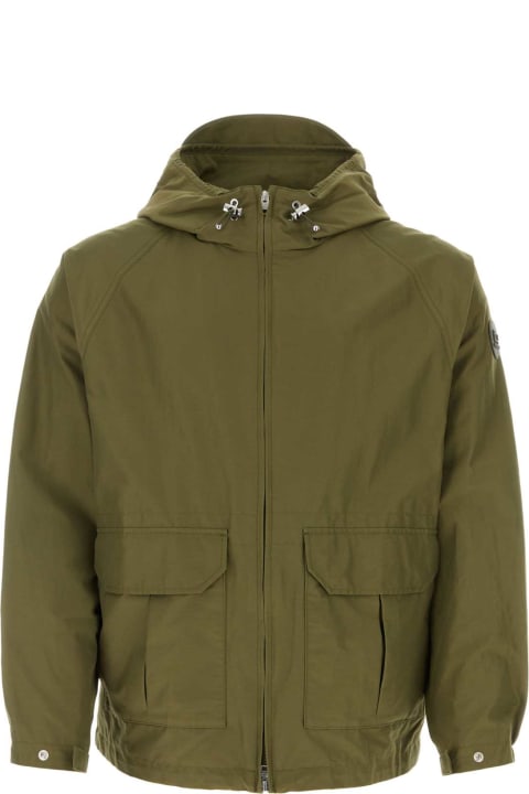 Woolrich Clothing for Men Woolrich Army Green Cotton Blend Cruiser Jacket